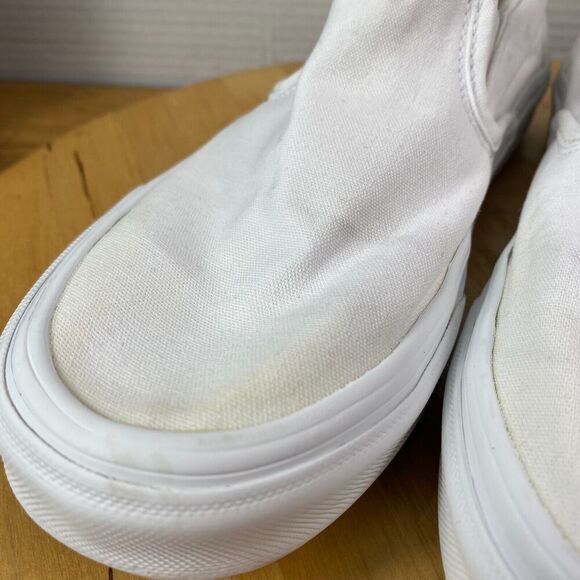 Vans Classic Slip On True White Women’s 7 Men’s Size 5.5 Unisex Sneakers Shoe - Picture 7 of 8